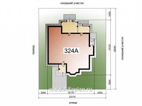 «Калипсо» - проект одноэтажного дома, с сауной и с эркером, с террасой (варианты планировки) - превью дополнительного изображения №2