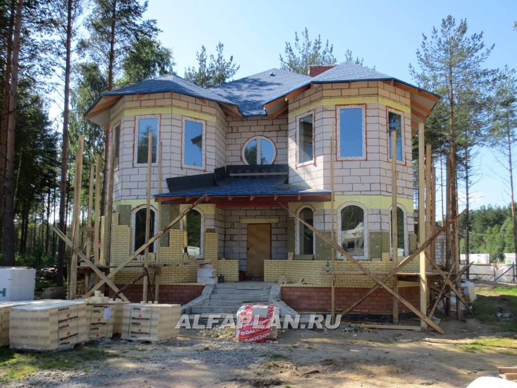 Строительство дома по проекту 49E - фото №1