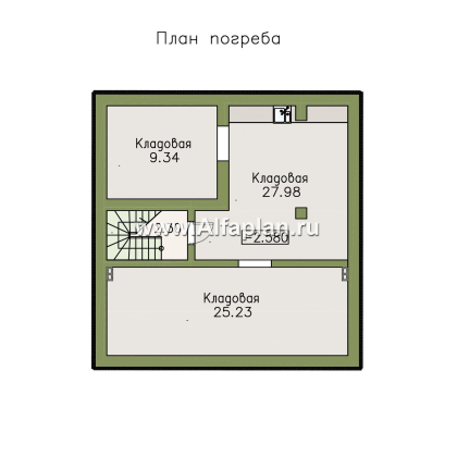 Проекты домов Альфаплан - «Модуль» — проект одноэтажного дома, со спортзалом и сауной, с бассейном и гостевой квартирой - превью плана проекта №2