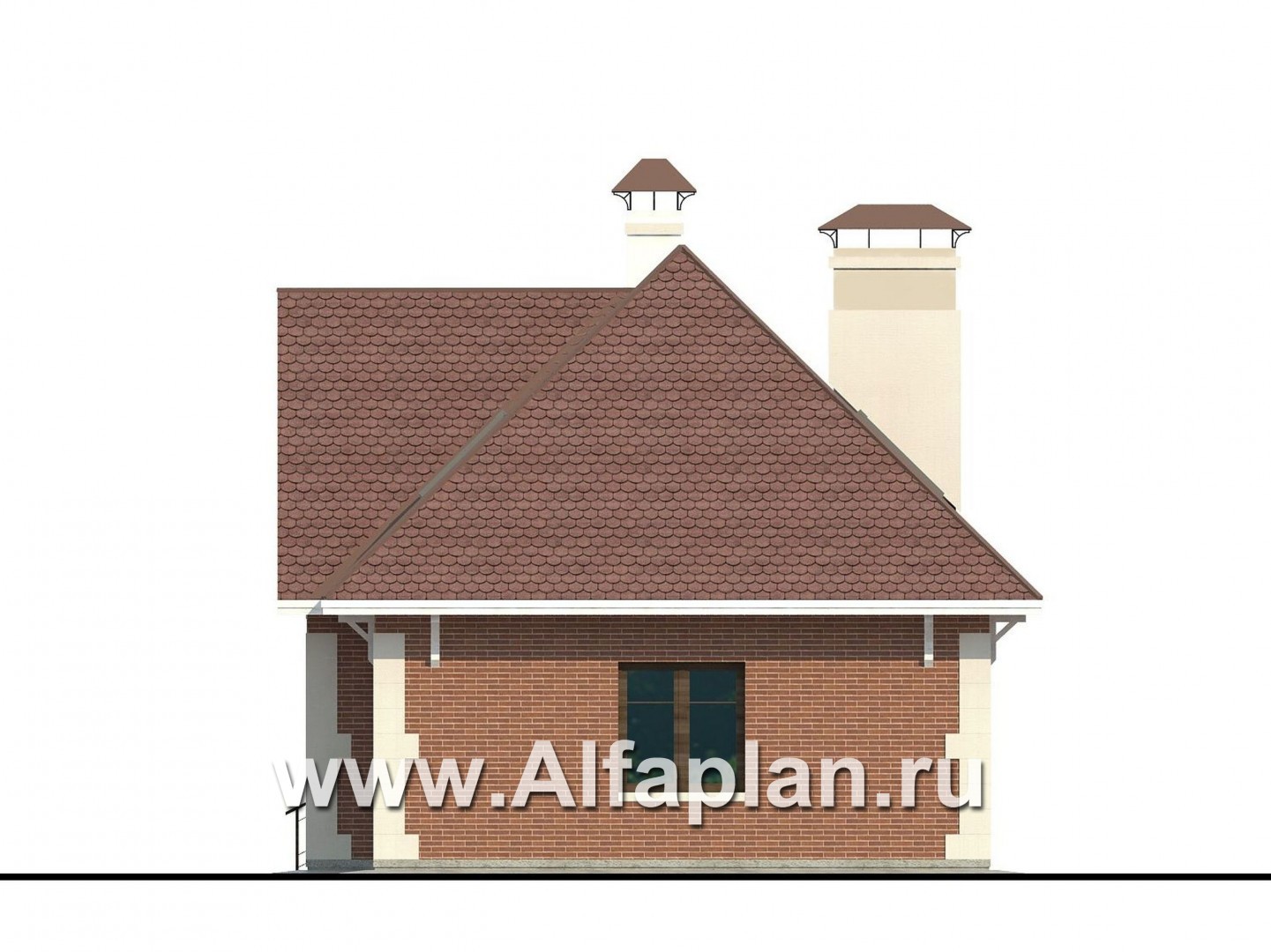 Проекты домов Альфаплан - Гостевой дом с гаражом на две машины - изображение фасада №2