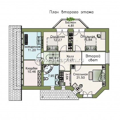 Проекты домов Альфаплан - «Регенсбург Плюс»- вариант коттеджа 22А с цокольным этажом - превью плана проекта №3