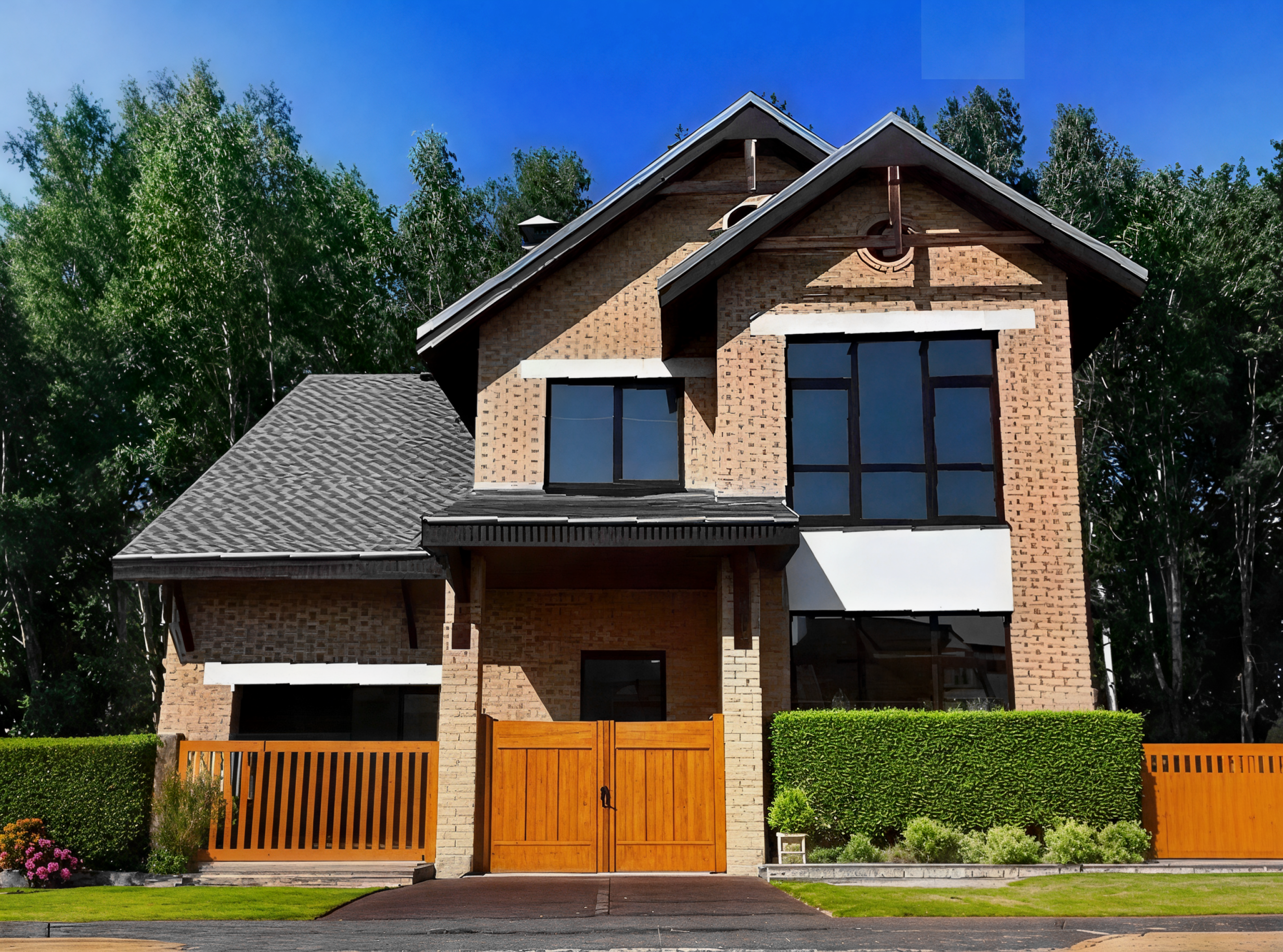 «Дженни Врен» - проект двухэтажного дома из кирпича с фото, планировка с эркером и с гаражом, в русском стиле - превью дополнительного изображения №2