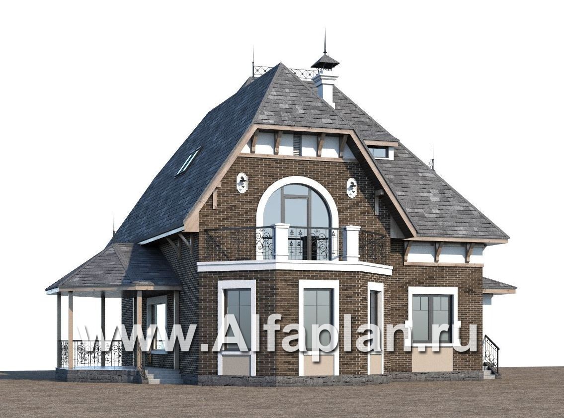 Проекты домов Альфаплан - «Вианден» - коттедж с высокой кровлей - дополнительное изображение №3