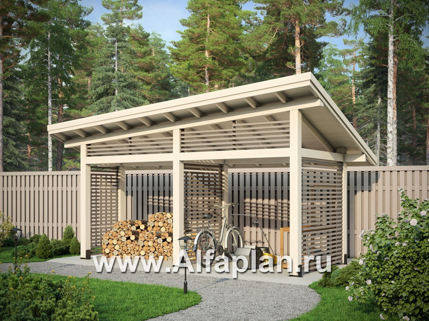 Проект современной беседки - основное изображение