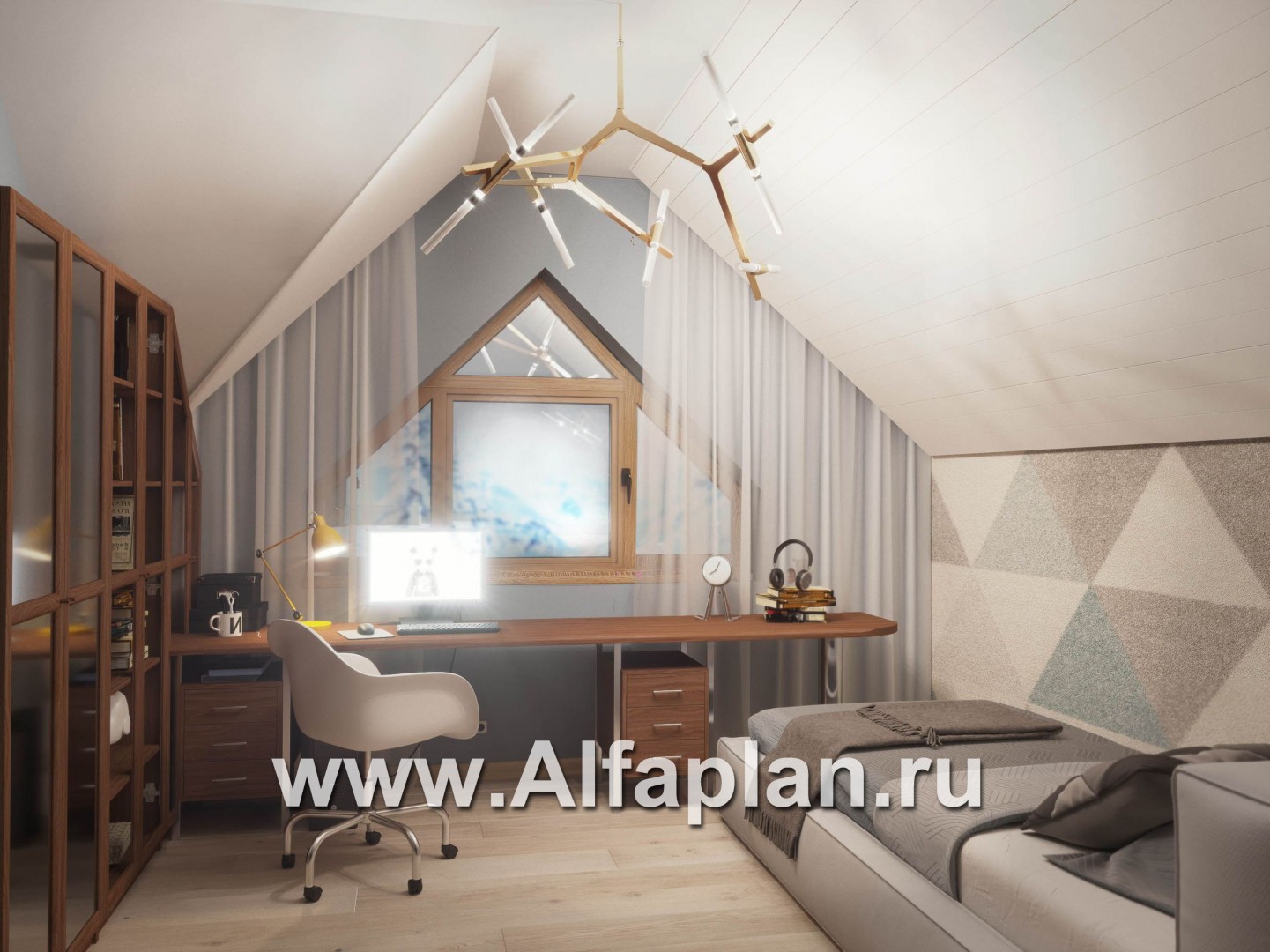 Проекты домов Альфаплан - Проект экономичного дома для маленького участка - дополнительное изображение №5