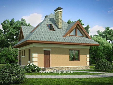 Проекты домов Альфаплан - Проект экономичного дома для маленького участка - превью дополнительного изображения №1