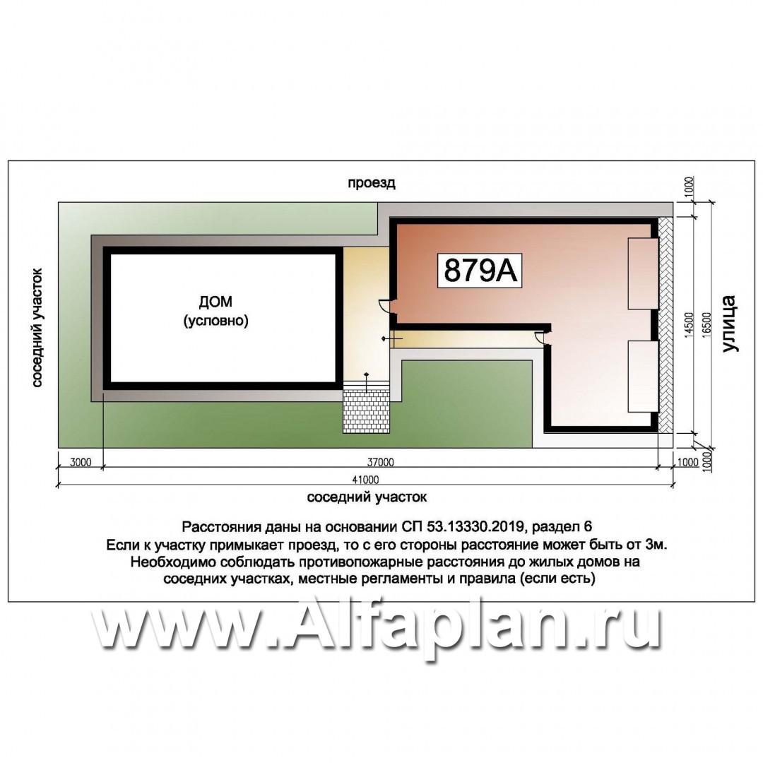 Проект гаража на 4 авто, и баня с сауной и хамам, с плоской кровлей - дизайн дома №2