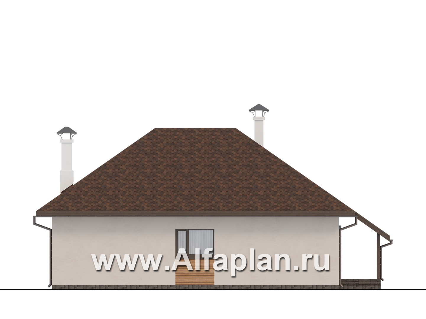 Проекты домов Альфаплан - "Тигода" - компактный простой дом с мансардой - изображение фасада №4