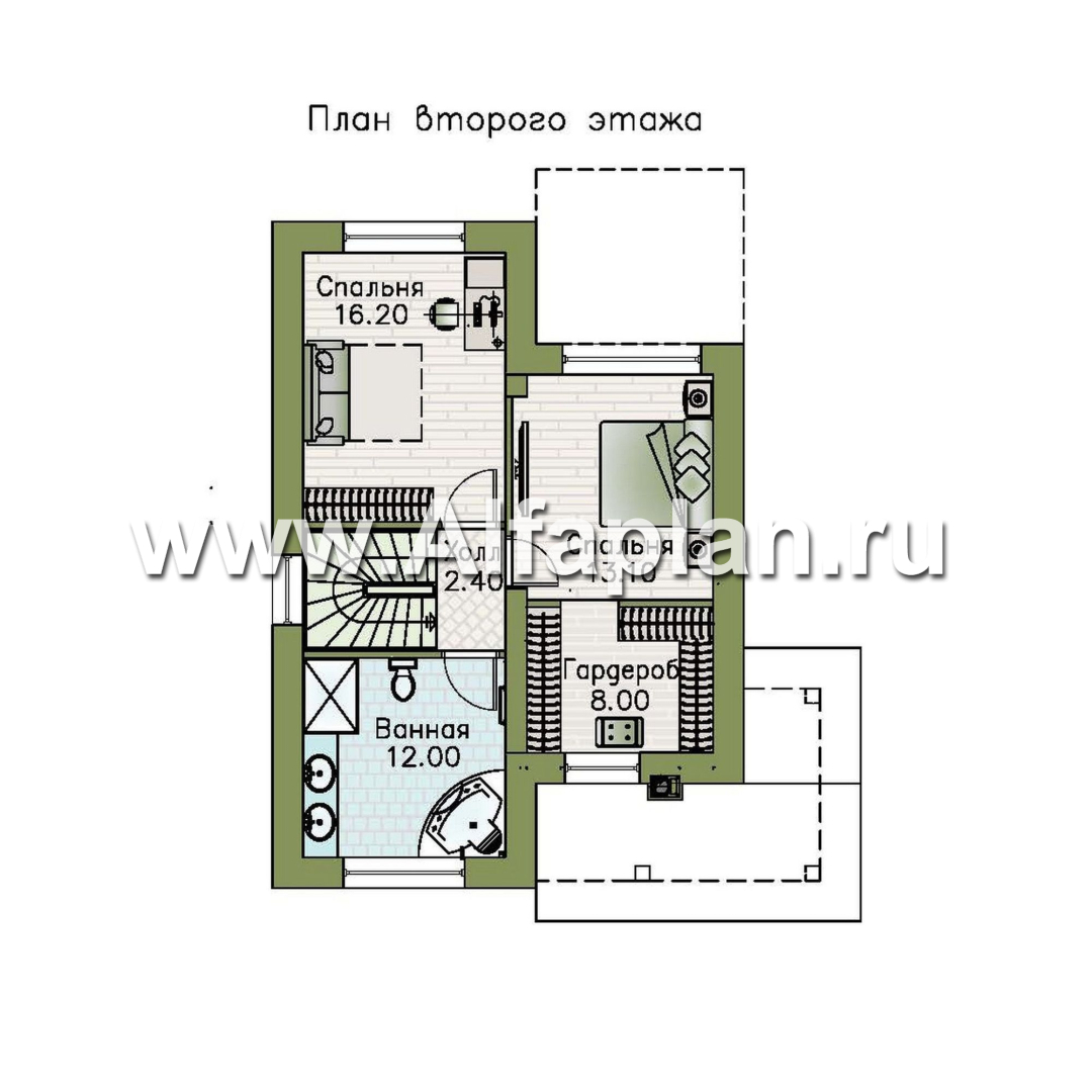 «Темная долина» - проект двухэтажного дома, с мансардой - план дома