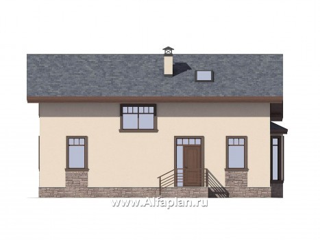 Проекты домов Альфаплан - Двухэтажный дом для большой семьи(6 спален) - превью фасада №3