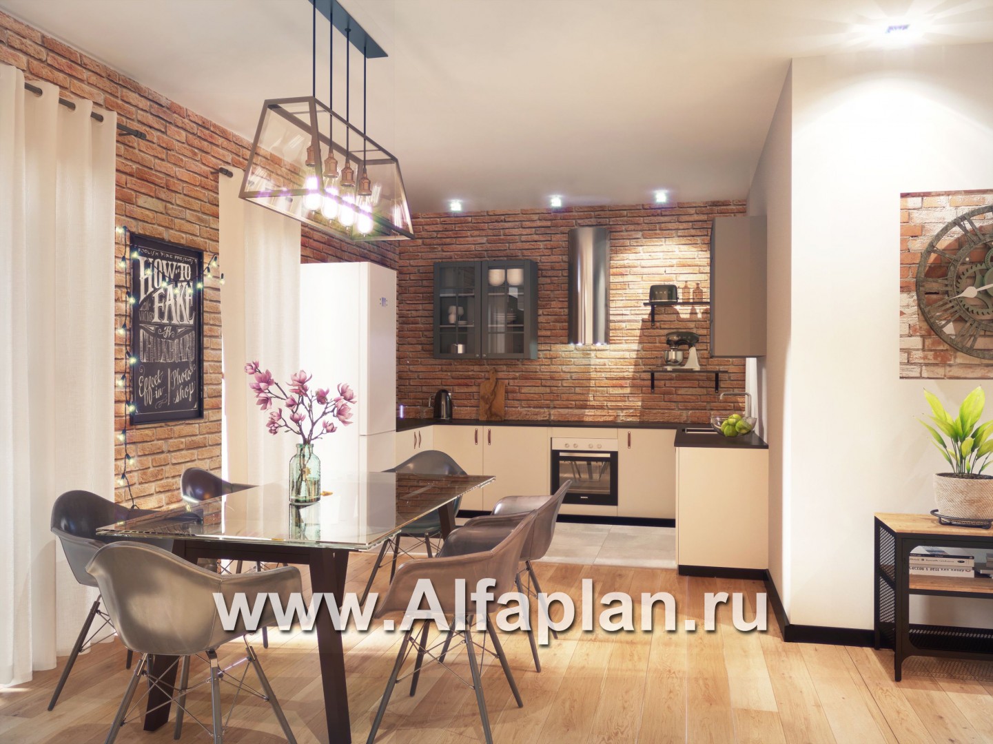 Проект двухэтажного дома,  таунхаус на 2 семьи, в современном стиле - дизайн дома №2