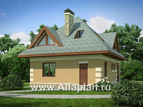 Проекты домов Альфаплан - Экономичный проект дома для маленького участка - превью дополнительного изображения №1