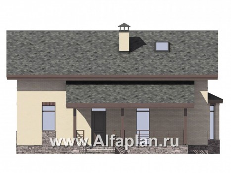 Проекты домов Альфаплан - Небольшой дом для большой семьи(6 спален) - превью фасада №4
