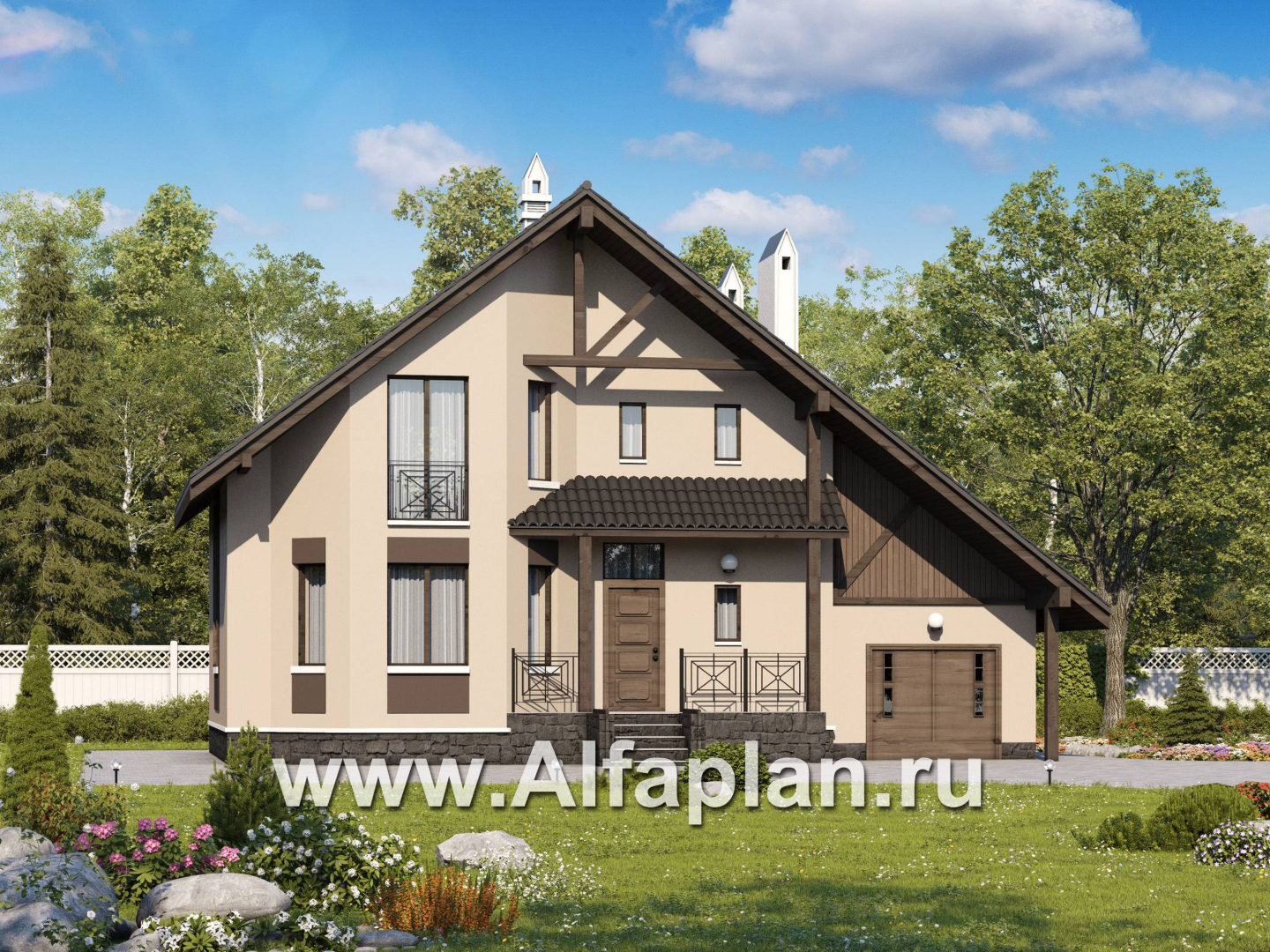 Проекты домов Альфаплан - «Регенсбург» - газобетонный коттедж в немецкой традиции - дополнительное изображение №3