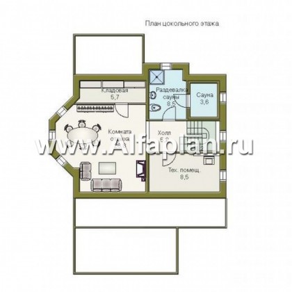 Проекты домов Альфаплан - «Конформ» - экономичный и комфортабельный дом - превью плана проекта №1