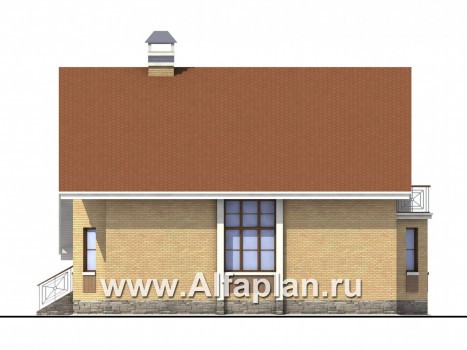 Проекты домов Альфаплан - «Престиж» - удобный и просторный коттедж - превью фасада №2