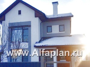 Проекты домов Альфаплан - «Каюткомпания» - экономичный дом для небольшой семьи с гаражом - превью основного изображения
